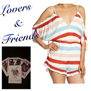 New Lovers & Friends Striped Off Shoulder …